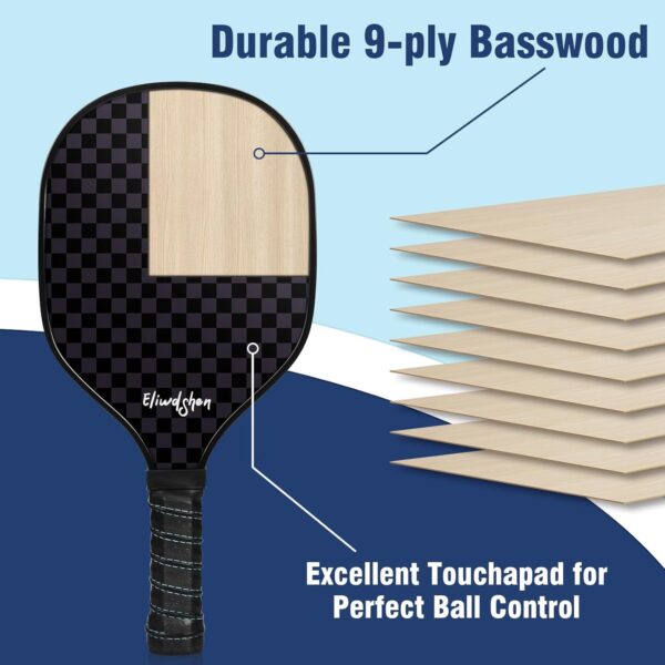 Pickleball Paddles Set of 2 or 4 with pickleballs and Bag |Rackets are Made to USAPA Standards |Carbon Fiber/3K Fibreglass/Wood| Pickleball Racket Set for Men, Women, Children.