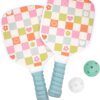 NPW Tabletop Pickleball Game Set | Indoor Desktop Pickleball Includes Net, Pickleball Balls, and Two Paddles | Pickleball Set