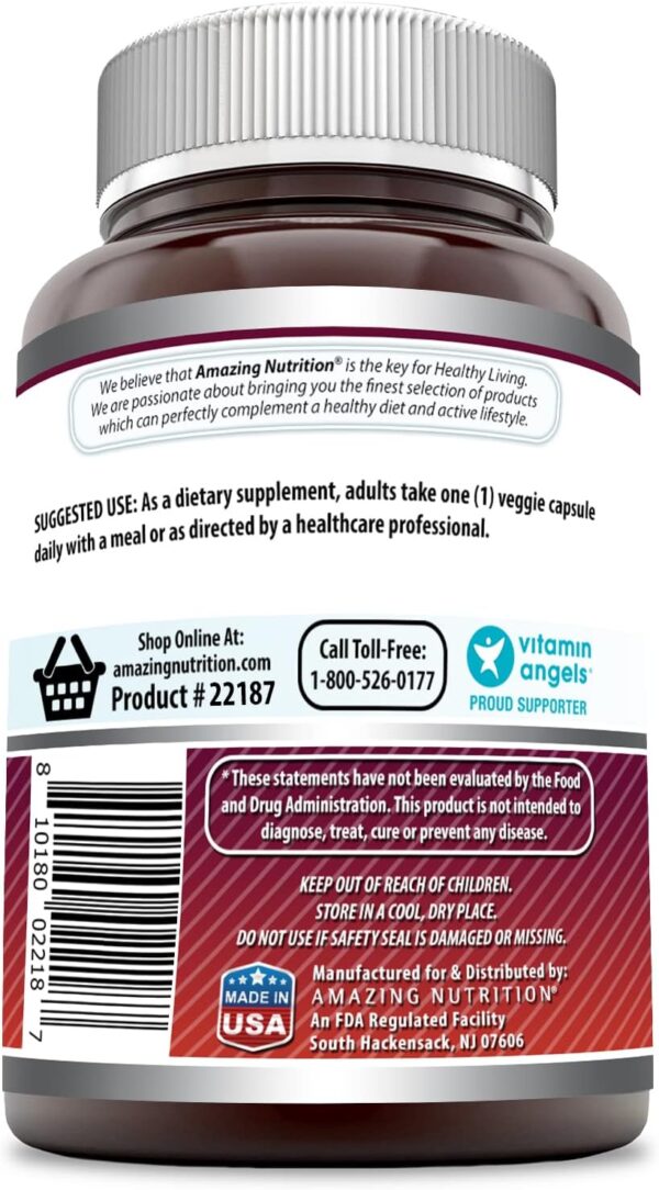 Amazing Formulas Quercetin 500mg 120 Veggie Capsules Supplement - Non-GMO - Gluten Free - Supports Overall Health & Well Being