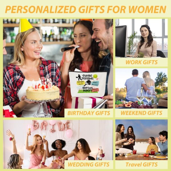 Pickleball Gifts Funny Makeup Bag Pickleball Accessories Cosmetic Bag Pickleball Zipper Pouch Pickleball Lover Gifts for Women Lovers Player Coach Grandma Mom Christmas Birthday Gifts