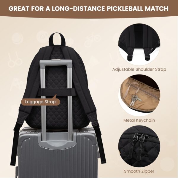 Sucipi Tennis Bags for Women, Quilted Tennis Racket Bag Backpack for Tennis Racquet, Pickleball Paddles, Badminton