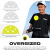 Franklin Sports Training Pickleballs - Training Pickleballs for Beginners + Skill Practice - 69mm or 80mm Outdoor Pickleballs - Pickleball 3 Pack - Optic Yellow
