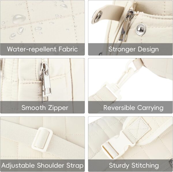 CLUCI Pickleball Bag for Women, Quilted Crossbody Bags for Women Men, Puffer Travel Sling Bag
