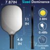 Pickleball Paddles Set of 2 99.9% T300 Carbon Fiber USAPA Approved Pickle Ball Paddle Indoor Outdoor Rackets Pickleballs Racquet Gifts