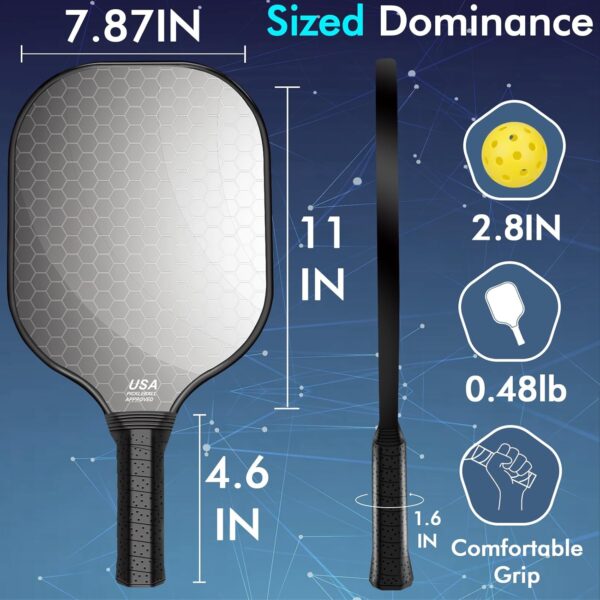 Pickleball Paddles Set of 2 99.9% T300 Carbon Fiber USAPA Approved Pickle Ball Paddle Indoor Outdoor Rackets Pickleballs Racquet Gifts