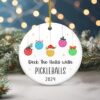 FLAGWIX Pickleball Gifts - Christmas Ornaments 2024 - Ceramic Ornaments for Women, Friends, Pickleball Lovers - Tree Decoration