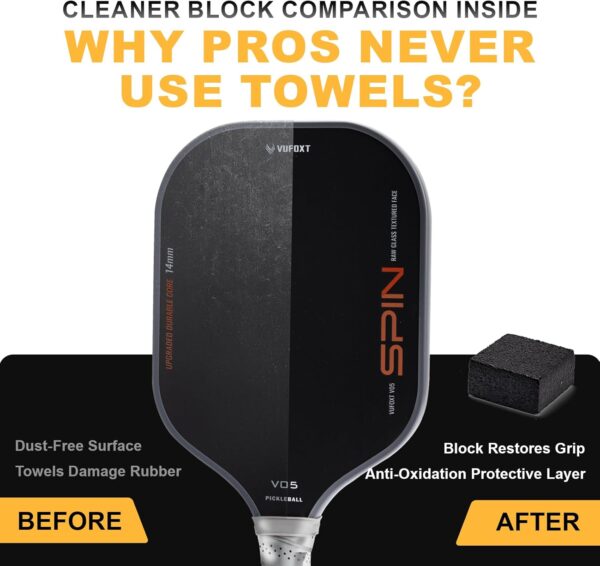 Pickleball Paddle, Lightweight Raw Carbon and Glass Fiber Surface Pickleball Racket with 14mm Polypropylene Honeycomb Core, USAPA Compliant, Pickle Ball Paddle for Men, Women