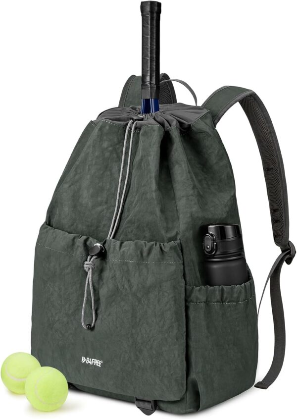 G4Free Tennis Bag, Tennis Backpack for Men & Women, Holds Tennis Pickleball Badminton Squash Rackets, Lightweight Backpack for Sports, Travel, Hiking