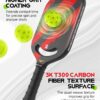 Warping Point Ascent Pickleball Paddles| Carbon Fiber Pickleball Racket with Aero Throat | Textured Grit Surface | Hexa Polymer Core | Designed for Swing Speed and Maneuverability