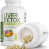 Bronson Liver Detox Advanced Detox & Cleansing Formula Supports Health Liver Function with Milk Thistle, Dandelion Root, Turmeric, Artichoke Leaf & More, Non-GMO, 60 Vegetarian Capsules