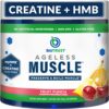BioTrust Ageless Muscle Builder - Creatine HMB Powder with Vitamin D3 & Betaine - Build & Preserve Naturally Declining Muscle Mass & Strength - Fruit Punch, 30 Servings