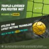 KASCEN Pickleball Net - Pickleball Net for Driveway, 22FT USAPA Portable Pickleball Set with Net, Pickle Ball Net with 4 Pickleballs & Carry Bag, Pickle Ball Net for Outdoor Indoor Court Backyard