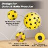 Silent Pickleball Balls, 6 Pack of Quiet Foam Ball for Indoor & Outdoor Pickle Ball Practice, Noise Reducing Soft Pickleball Practice Balls with 40 Simulated Concave Holes
