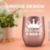 Onebttl Pickleball Gifts for Women, Pickleball Accessories, 12 oz Stainless Steel Tumbler with Lid, Pickleball Queen