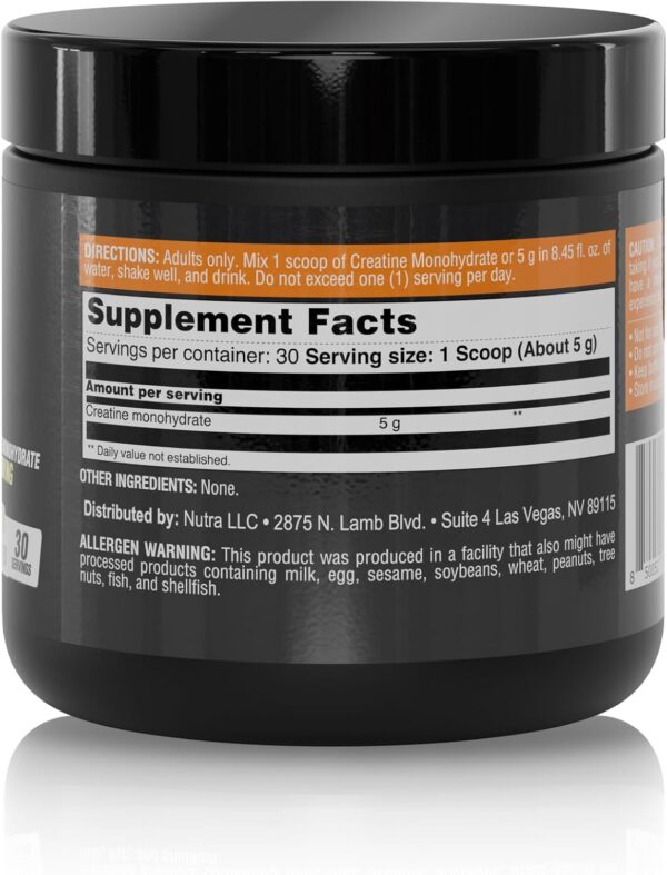 Real Fitness Creatine Monohydrate Unflavored Powder, 5.3 oz - Muscle Growth & Strength Supplement