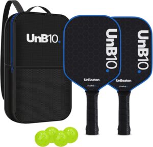 Pickleball Paddles,Carbon Fiber Pickleball Paddle Set of 2, Thermoformed Pickle Ball Rackets for Power & Spin, Lightweight Pickle Ball Paddle