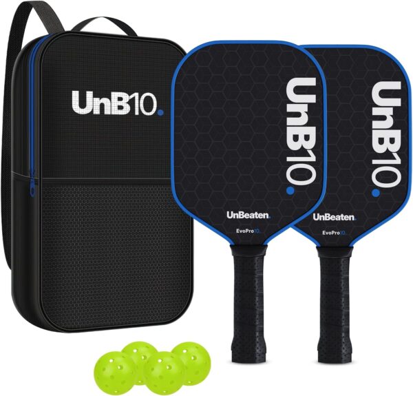 Pickleball Paddles,Carbon Fiber Pickleball Paddle Set of 2, Thermoformed Pickle Ball Rackets for Power & Spin, Lightweight Pickle Ball Paddle