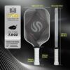 Pickleball Paddles Set of 2, T700 Carbon Fiber Lightweight 16MM PP Honeycomb Core Pickleball Rackets with 4 Balls 2 Grip Tapes and 1 Carry Bag for Beginner to Advanced Elite Series