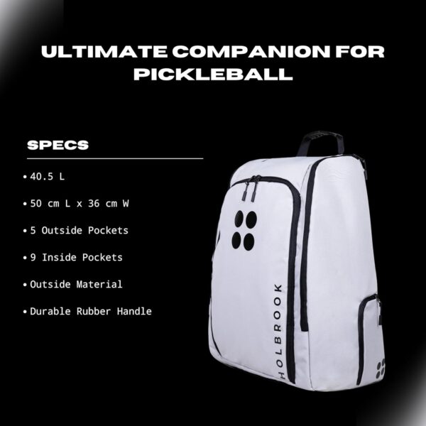 Holbrook Podium Pickleball Bag: Large Pickleball Backpack - Sport Paddle Bag for Accessories and Equipment