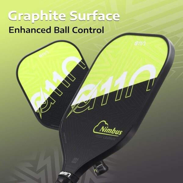 A11N SPORTS Pickleball Paddles Set of 2 Graphite Surface Rackets with 4 Pickleball Balls and Pickleball Bag for Beginners - USAPA Approved