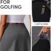 PINSPARK 16" Golf Skorts for Woman High Waisted Tennis Skirts with Pockets Shorts Pickleball Running Athletic Skort Summer