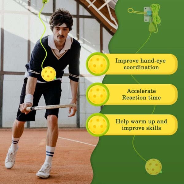 Pickleball Trainer, Pickleball Rebounder for Pickleball Training and Practice, Enhance Reaction Time & Hand-Eye Coordination, Easy Installation