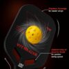Carbon Fiber Pickleball Paddle, Edgeless T700+3K Textured Carbon Friction Surface，Thermoformed Pickleball Paddle with Aerodynamic Design Used for tournaments, Power & Control & Spin Max