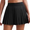 CRZ YOGA Womens Mini Pleated Athletic Tennis Skirts High Waisted A Line Golf Pickleball Casual Skort with Inner Pockets