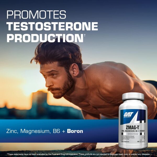 GAT Sport Essentials ZMAG-T Zinc, Magnesium, B6 + Boron, 90 Veg Capsules