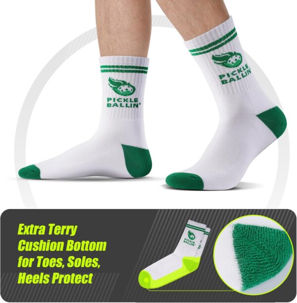 Newluck Pickleball Socks Sport,Running,Calf,Compression,Apparel,Performance Cushione,Breathable,Crew Sock for Men Women(3Pairs)