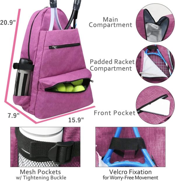 Layway Tennis Backpack for Men Women,Tennis Rackets Bag to Carry Racquets of Racquetball, Squash,Badminton,Pickleball and Other Travel Sport Accessories