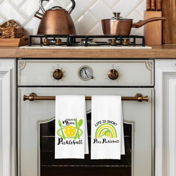 Funny Pickleball Gifts Kitchen Towels Set of 4, Pickleball Lover Gifts Dish Tea Towels for Kitchen Decor, Pickleball Gifts for Women Men Pickleball Lovers, 16x24 Inch