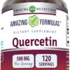 Amazing Formulas Quercetin 500mg 120 Veggie Capsules Supplement - Non-GMO - Gluten Free - Supports Overall Health & Well Being