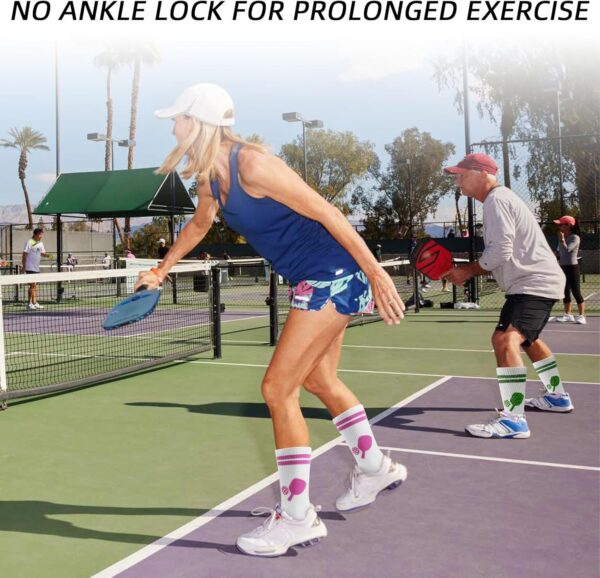KOFULL Pickleball Gifts for Women and Men, Pickleball Accessories, Cotton Men's Novelty Socks 2 Pairs for Pickleball, Tennis