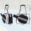 PU Leather Pickleball Paddle Bag - Small Fashion Tote for Women Men