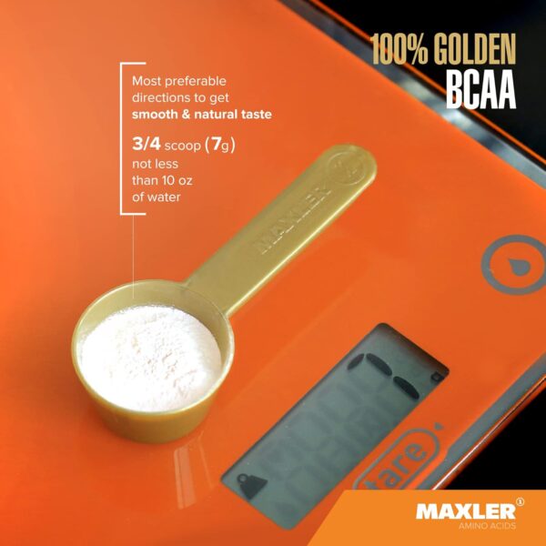 Maxler 100% Golden BCAA Powder - Intra & Post Workout Recovery Drink for Accelerated Muscle Recovery & Lean Muscle Growth - 6 g Vegan BCAAs Amino Acids - 60 Servings - Strawberry