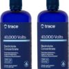 Trace Minerals 40,000 Volts - Concentrate Supplement Drops for Electrolyte Support - Support Muscle Health & Vitality - Workout Drink to Aid Hydration - 8 fl oz (Pack of 2) (96 Servings)