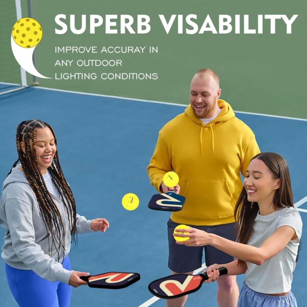 Premium Outdoor Pickleballs Balls 3/6/12 Pack - USAPA Approved Tournament and Competition Pickleball with Perfectly Balanced and Visibility, 40 Hole Pickleball for All Skill Levels