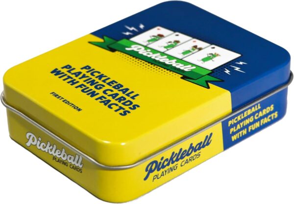Pickleball Playing Cards with Fun Facts: Standard 52 Card Deck, Great Gift for All Ages 96+ (Unisex, Green)