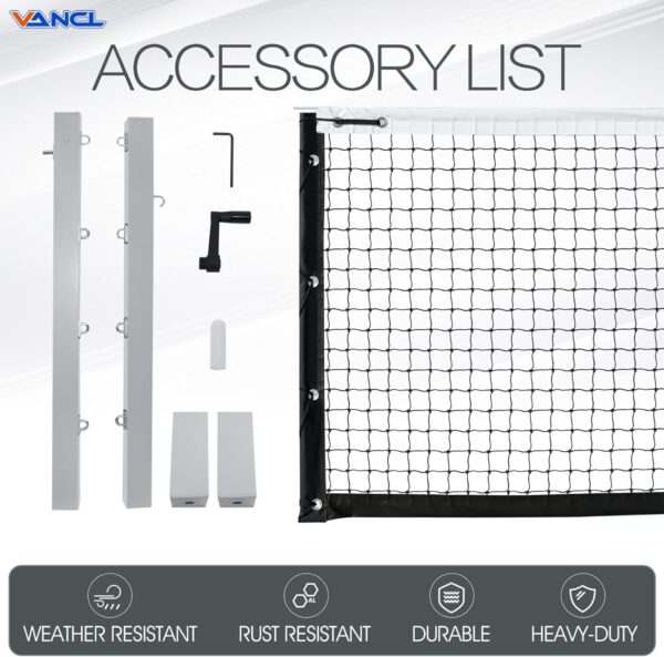 Pro Pickleball Net Portable with Wheels – 22ft Heavy Duty Pickleball Net System with Sturdy Aluminum Frame for Outdoor & Indoor – Nylon Net & Carrying Bag for Pickleball, Tennis, Badminton