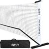 A11N SPORTS Portable Pickleball Net System, Regulation Size with Metal Frame and PE Net, Includes Carrying Bag