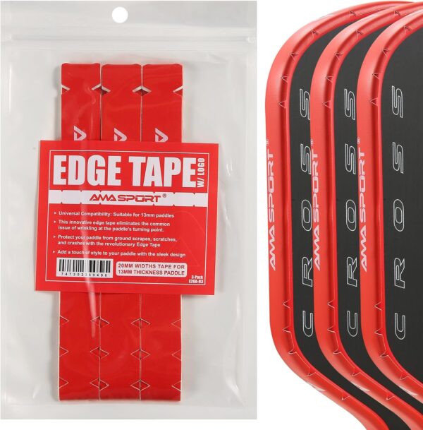 Pickleball Paddle Protection Tape - Paddle Head Edge Guard - Racket Edge Protection Tape -Fit Perfectly Curved Edge -No Wrinkling
