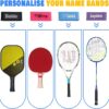 2 Pcs Custom Pickleball Paddle Name Bands - Personalized Silicone Ring Grip Bands for Paddles Grip on Racket Racquetball for Pickleball Lovers