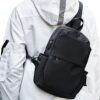 Large Black Sling Bag for Men and Women - Sport Crossbody Backpack for Pickleball, Tennis, Racketball
