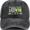 Dink Responsibly Pickleball Hat for Men Women, Funny Pickleball Balls Gifts, Adjustable Embroidered Baseball Cap