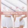 Angel season Pleated Tennis Skirts for Women with Pockets High Waist Golf Skorts Lightweight Athletic Mini Short Skirts