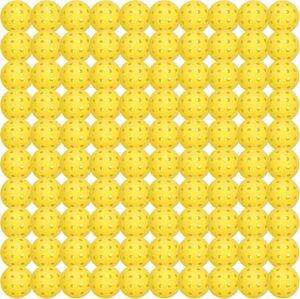 Outdoor Pickleball Balls, 2025 USAPA Approved Tournament and Competition Ball, 40 Hole Pickleball, 100 Pack High Elasticity & Durable Yellow Pickle Balls, Ideal for All Skill Levels