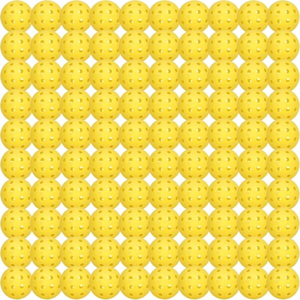 Outdoor Pickleball Balls, 2025 USAPA Approved Tournament and Competition Ball, 40 Hole Pickleball, 100 Pack High Elasticity & Durable Yellow Pickle Balls, Ideal for All Skill Levels
