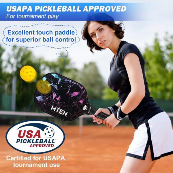 Pickleball Paddles, USAPA Approved Fiberglass Surface Pickleball Set with Pickleball Rackets, Pickleball Paddles Set ​for Men Women
