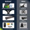 Bltend Pickleball Paddles- USAPA Approved-Fiberglass Pickleball Paddle Set of 4 Pickleball Rackets, 4 Outdoor Indoor Pickleball Balls, Pickleball Bag, Ideal Pickle Ball Paddle Gifts for Women Men